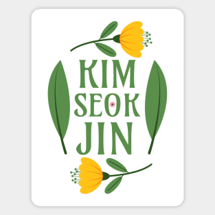 Kim Seokjin - Greenery Floral JIN BTS Army - Kim Seok-jin Magnet